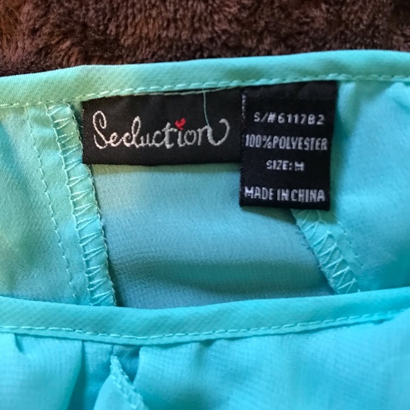 Light Blue Ruffle Tank Top - Picture 4 of 6